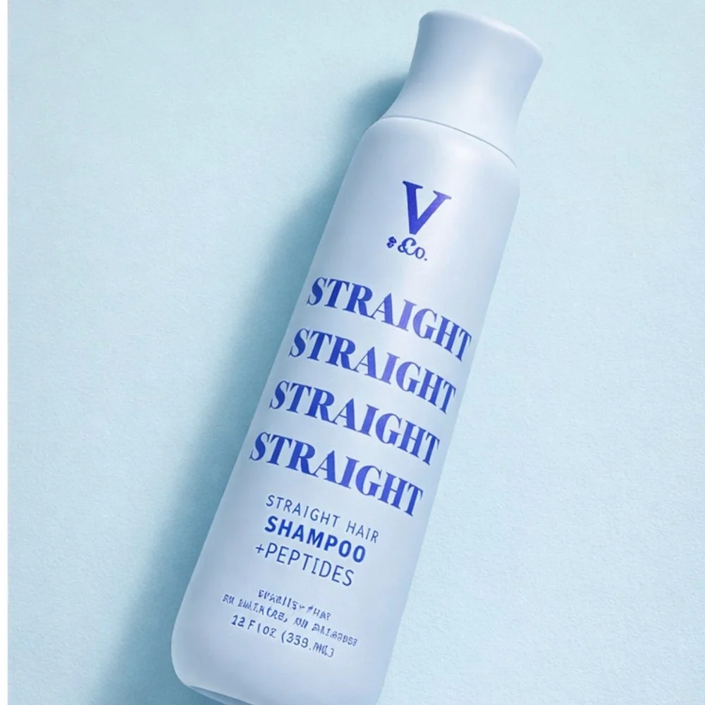 V&Co Straight Hair Shampoo & Conditioner Set Peptide Technology 12oz NEW